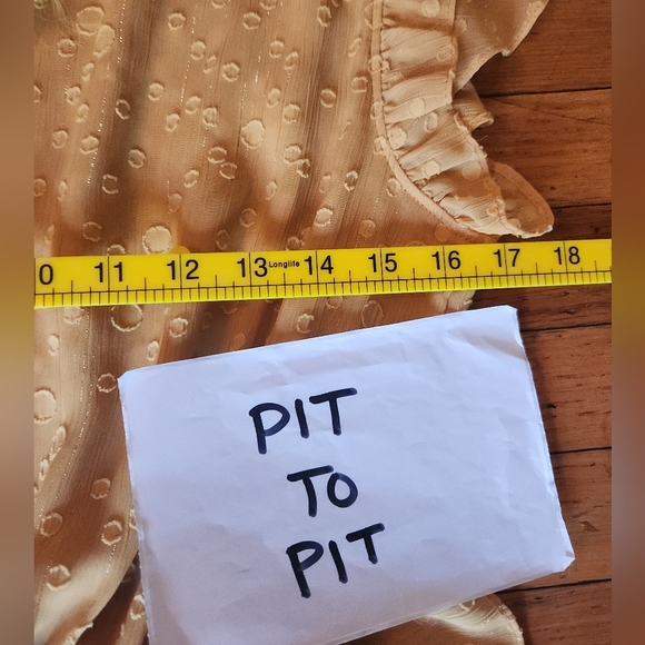 MISA Los Angeles Lilian Saffron Ruffle Clip Dot Mini Dress - Picture 9 of 12